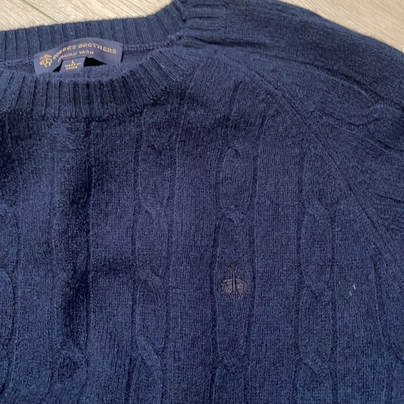 Brooks Brothers Mens Italian Yarn Cable Knit Crewneck Sweater - Picture 9 of 9